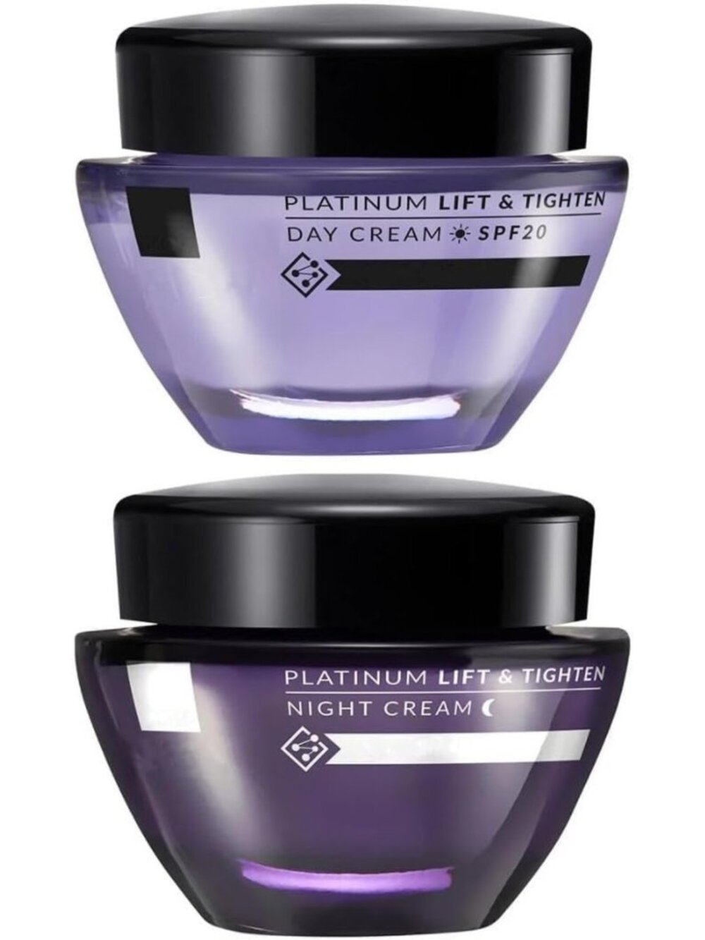 Anti-Aging Day & Night Cream Set with SPF 20 - Hydrating Moisturizer Duo, 2 x
